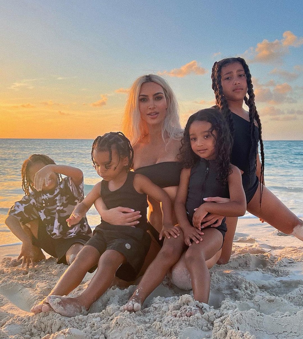 Kim Kardashian's Family Photos From Her Beach Trip With Her Kids