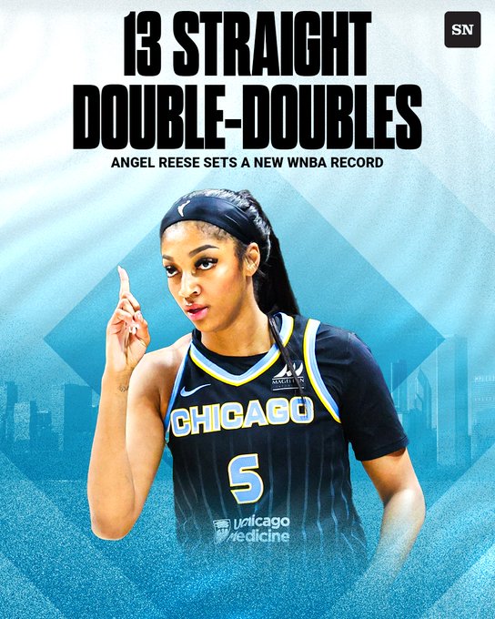 Sky's Angel Reese Breaks Candace Parker's WNBA Double-Doubles Record, Wows Fans