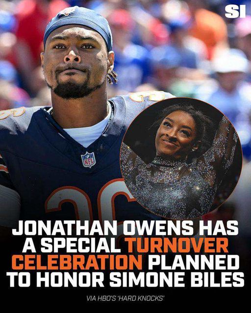 Jonathan Owens says he’s going to give a gymnastics salute after a pick, and maybe throw in a flip, as an ode to his wife Simone Biles See More!!!