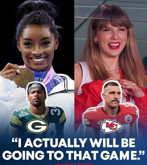 Simone Biles says Taylor Swift made her a fan of football and sparked her support for the Kansas City Chiefs. ‘She made me invest energy in supporting her lover boy because I really love how they play and their love story