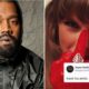 ‘Why are you so petty!’ – Kanye West SLAMS Taylor Swift’s recent Move after BLOCKING his Album from reaching No. 1 when the Popstar DISSED Him by retitling her DISS Track ‘thank You aimEe’ to spell out ‘YE’, the original version spelled out ‘KIM’ – ‘Sweet REVENGE on Kanye West for Kelce dig’