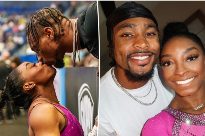 Just In: Simone Biles’ Husband Jonathan Owens shower kisses on his Wife as She Becomes the Most Decorated U.S. Gymnast in Olympic History.... Read More 