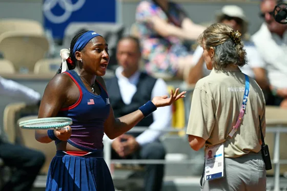 Coco Gauff out of singles tournament at Olympics after losing to Donna Vekic — and the chair umpire