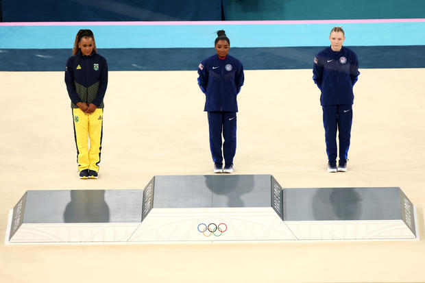 Simone Biles, Jade Carey get gold and bronze in Olympic vault title; Brazil's Rebeca Andrade wins silver