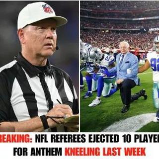 Football World Shocked: NFL Referee Shocked By Expelling 10 Players For Kneeling During National Anthem Last Week. READ MORE 