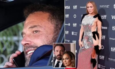 Ben Affleck grins in LA as Jennifer Lopez jets off to their film premiere where she admits: ‘I’m a bad picker’