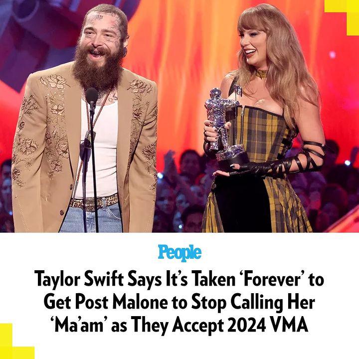 BREAKING NEWS:Taylor Swift has already taken home a 2024 MTV Video Music Award — with her very polite duet partner. | : Getty