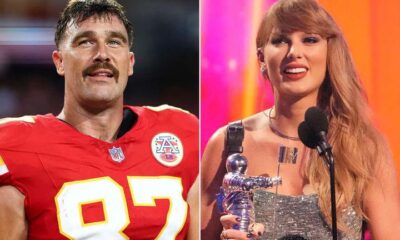 Travis Kelce Reacts to Taylor Swift's Sweet Shout Out to Him in Her VMAs Acceptance Speech Travis Kelce reacted to Taylor Swift giving him a shout out during her VMAs acceptance speech by...