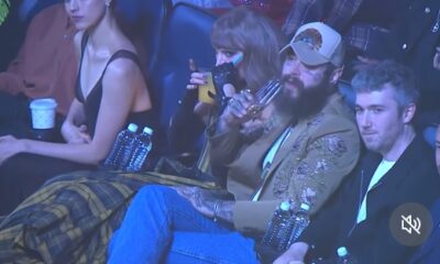 Taylor Swift is seated with Post Malone & Jack Antonoff! They we're discussed About