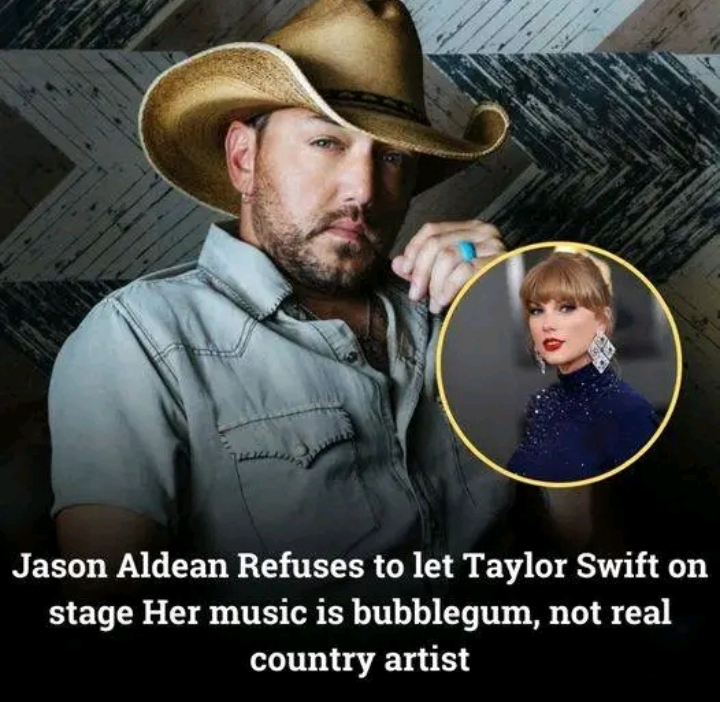 Jason Aldean Refuses To Let Taylor Swift On Stage“Her Music Is Bubblegum, Not Real Country Artist”