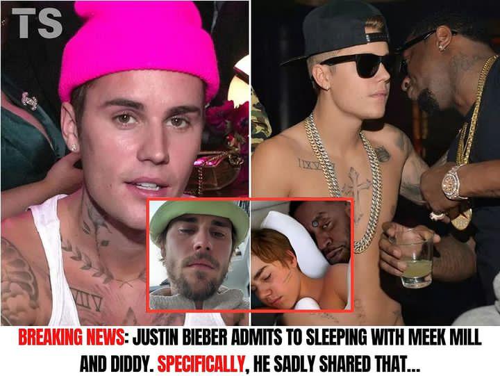 Breaking news: Justin Bieber admits to sleeping with Meek Mill and Diddy. Specifically, he sadly shared that… Full video here:  