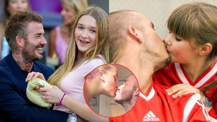 David Beckham was criticized for often kissing his daughter on the lips, and had to face… See more.