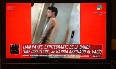 Picture of Liam Payne MOMENTS before it happened - this is when he went back to his room after being violent and causing a scene on the hotel lobby, he then went back to his room and fell from the 3rd floor.