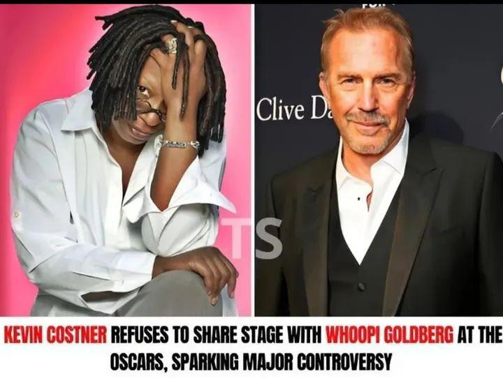 “UNBELIEVABLE: Kevin Costner’s Bold Move to Avoid Whoopi Goldberg at the Oscars Ignites Outrage!”.