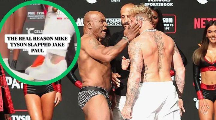 The Real Reason Mike Tyson SLAPPED Jake Paul after outweighing rival as tempers boil over night before Netflix fight