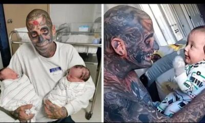 Dad with over 240 tattoos called a ‘monster’ and ‘bad dad’ because of his look. But wait till you see how he looked before… see More