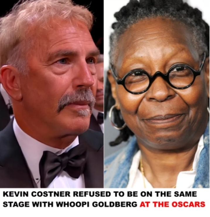 KEVIN COSTNER REFUSES TO SHARE STAGE WITH WHOOPI GOLDBERG AT THE OSCARS, SPARKING MAJOR CONTROVERSY Full story: