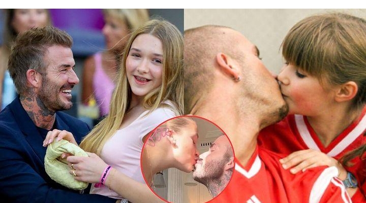 David Beckham was criticized for often kissing his daughter on the lips, and had to face… See more.