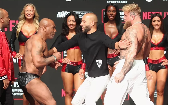 Mike Tyson Slaps Jake Paul During Final Weigh-In Before Fight...Full Details Below 