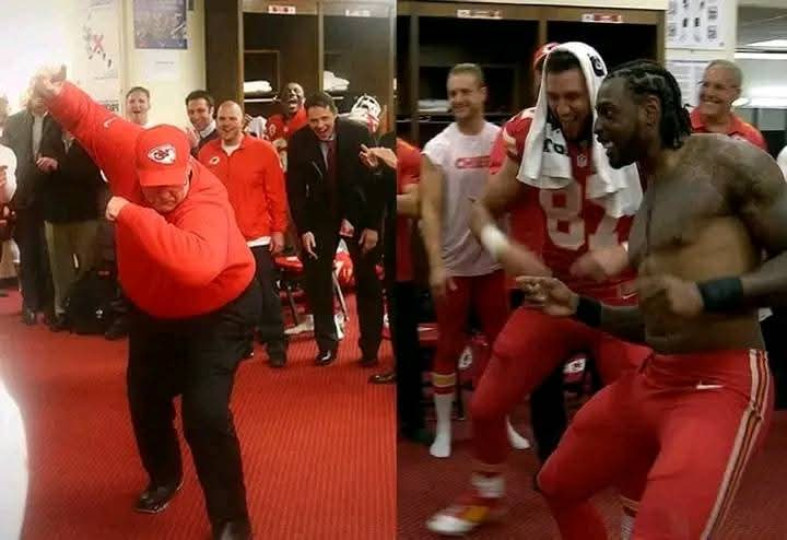 Andy Reid celebrated the Chiefs’ Week 17 win and clinching No. 1 seed in the best way