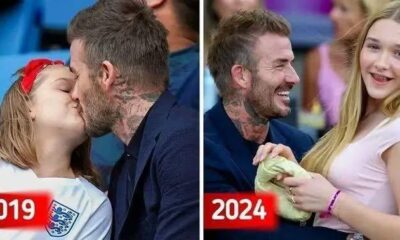 David Beckham was criticized for often kissing his daughter on the lips, and had to face… See more.