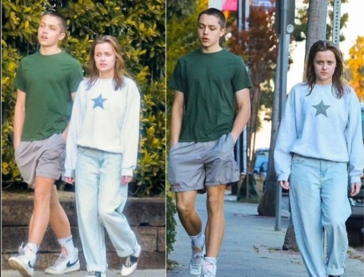 Brad Pitt and Angelina Jolie’s twins Knox and Vivienne, 16, look just like their famous parents on LA outing