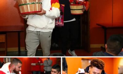 Breaking News:Chiefs’ QB Patrick Mahomes and TE Travis Kelce Surprise a Local Family with Food, Gifts and a Day to Remember