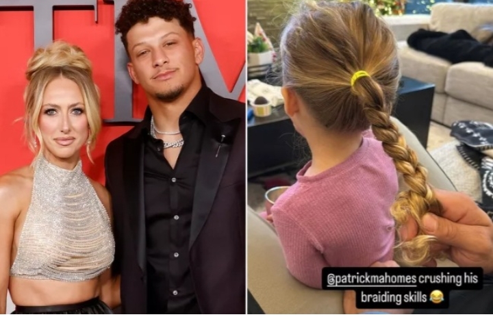 Brittany Mahomes Compliments Husband Patrick as He Braids Daughter Sterling’s Hair: ‘Crushing It’