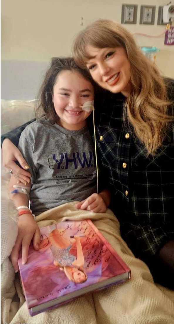 Inside Taylor Swift and Travis Kelce’s emotional visit to Children’s Mercy Hospital in Kansas City as Taylor Swift gave each person in the hospital a signed copy of her Eras Tour book and donated a whooping… See more