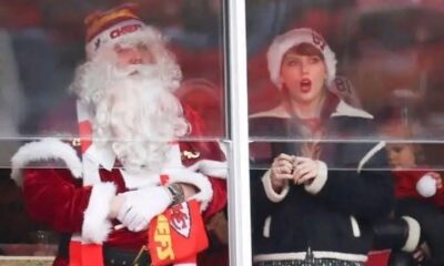 OMG! Watch as Taylor Swift, dressed as Santa, surprises her boyfriend Travis Kelce at the Steelers vs. Chiefs game in the sweetest moment