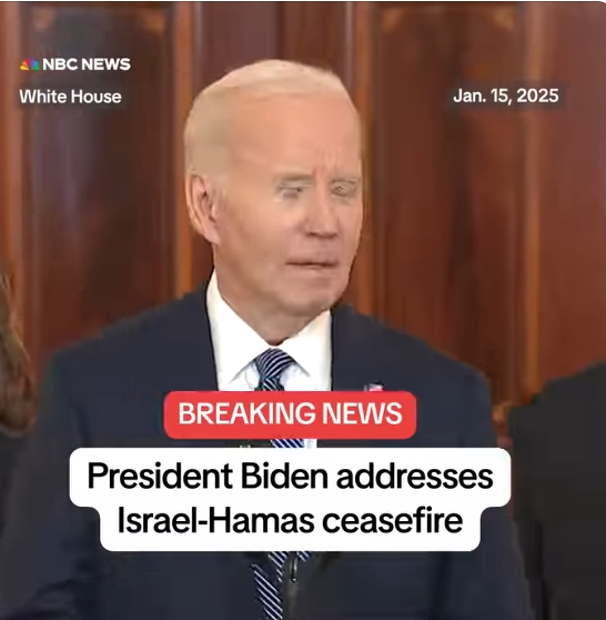 President Joe Biden addresses the Gaza ceasefire and hostage deal reached between Israel and Hamas.